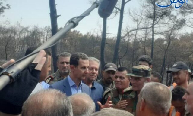 بازدید بشار اسد از حومه لاذقیه و جنوب طرطوس