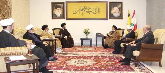 دیدار هیأتی از علمای ایرانی با سیدحسن نصرالله دیدار هیأتی از علمای ایرانی با سیدحسن نصرالله