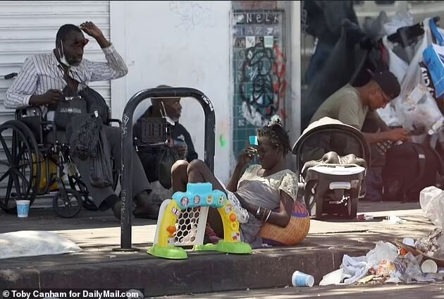 تصاویر شوکهکننده از جولان بیخانمانها در لسآنجلس