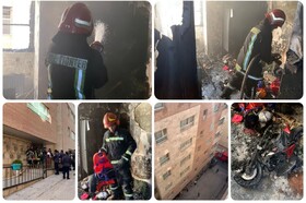 آتش‌سوزی یک آپارتمان با ۵ مصدوم در شیراز