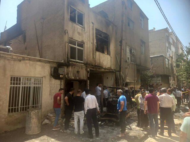 انفجار و آتش‌سوزی خانه‌ای قدیمی در جنوب غرب تهران