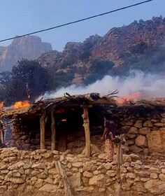 آتش سوزی و تخریب یک منزل روستایی در «پیچاب» باشت