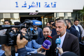 ورود حسین امیرعبداللهیان، وزیر امور خارجه به فرودگاه دمشق