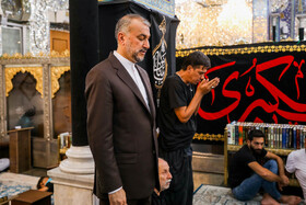 زیارت حسین امیرعبداللهیان، وزیر امور خارجه از حرم حضرت زینب (س) - دمشق