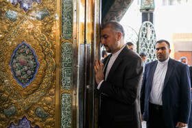 زیارت حسین امیرعبداللهیان، وزیر امور خارجه از حرم حضرت زینب (س) - دمشق