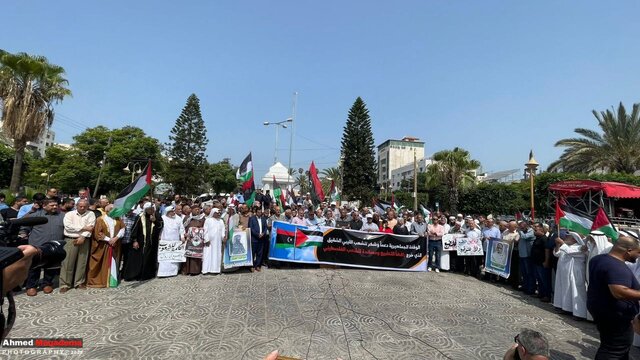 تجمع ساکنان غزه در تقدیر از موضعگیری مردم لیبی درباره فلسطین