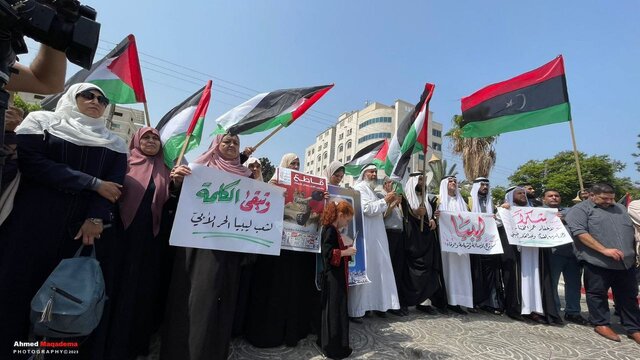 تجمع ساکنان غزه در تقدیر از موضعگیری مردم لیبی درباره فلسطین