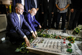 ادای احترام امیرعبداللهیان به شهدای مقاومت