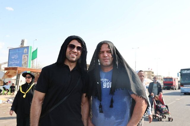 حضور ورزشکاران ایرانی در راهپیمایی اربعین