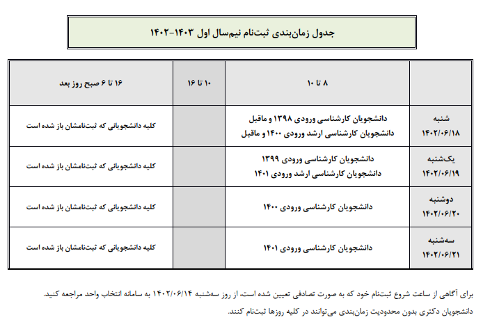 تقویم آموزشی دانشگاه شریف اعلام شد/آغاز کلاسها از سوم مهر