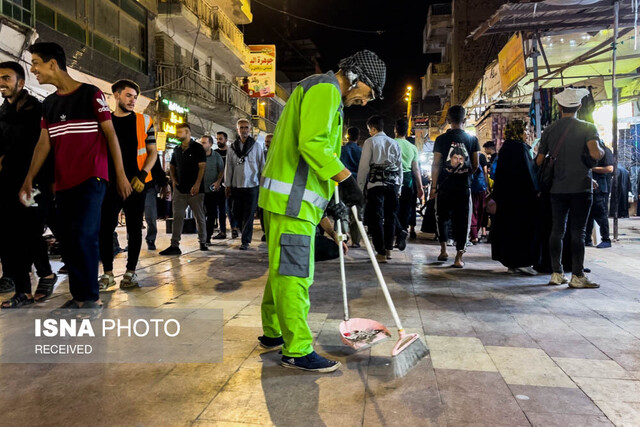 عکس آرشیوی است نقش نیرویهای خدمات شهری تهران در مدیریت فضای اربعین در عراق