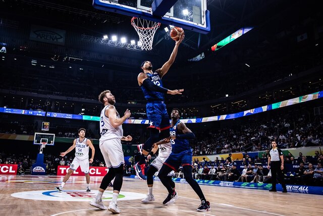 تحقیر ایتالیا توسط آمریکا در جام جهانی بسکتبال