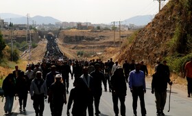 پیاده‌روی جاماندگان اربعین حسینی در یاسوج