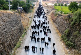 پیاده‌روی جاماندگان اربعین حسینی در یاسوج