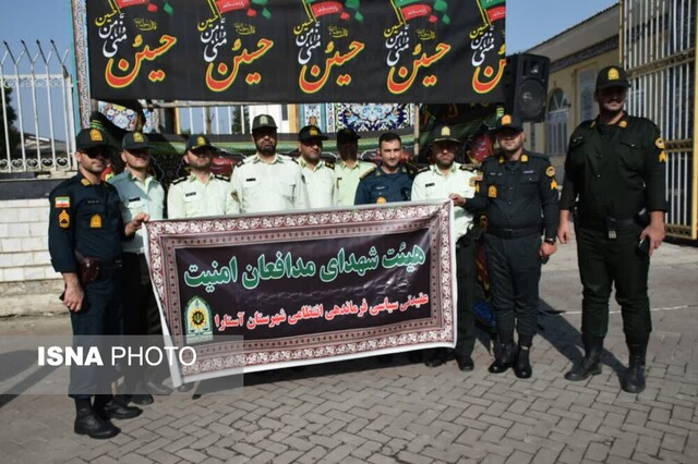 تصاویری از راهپیمایی ۱۲ کیلومتری اربعین حسینی در شهر مرزی آستارا