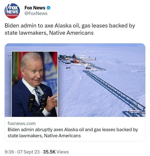 دولت بایدن همه قراردادهای اجاره نفت و گاز باقیمانده در آلاسکا را لغو کرد