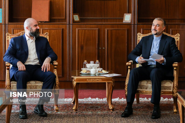 دیدار بافل طالبانی رئیس اتحادیه میهنی اقلیم کردستان عراق با امیر عبداللهیان در تهران تاکید امیرعبداللهیان بر تسریع در اجرای توافق امنیتی ایران و عراق