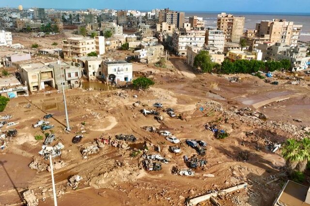 ویرانه‌های توفان شدید و سیل مرگبار در لیبی + عکس