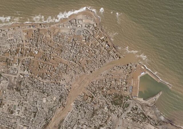 ویرانه‌های توفان شدید و سیل مرگبار در لیبی + عکس