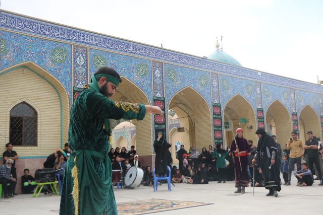 همزمان با سالروز شهادت امام رضا(ع)؛ آیین تعزیه‌خوانی در جوپار کرمان برگزار شد