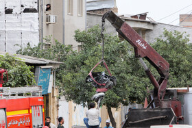 سقوط پهپاد در گرگان
