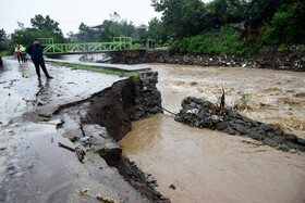 جاری شدن سیل در آستارا