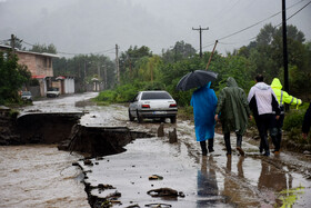 جاری شدن سیل در آستارا