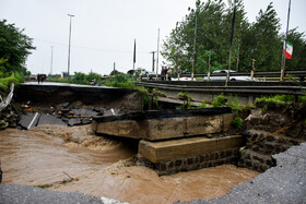 جاری شدن سیل در آستارا