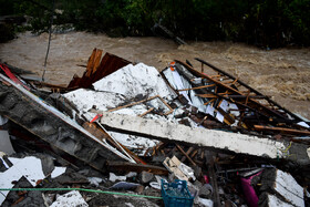 جاری شدن سیل در آستارا