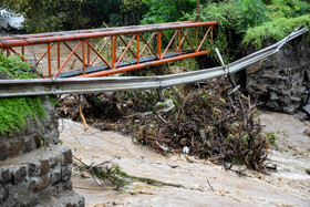 جاری شدن سیل در آستارا