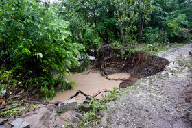 جاری شدن سیل در آستارا