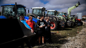 تظاهرات کشاورزان بلغارستانی علیه واردات غلات اوکراین