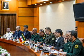 دیدار ارتشبد «سرگئی شویگو» وزیر دفاع روسیه با امیر سرتیپ محمدرضا آشتیانی، وزیر دفاع جمهوری اسلامی ایران