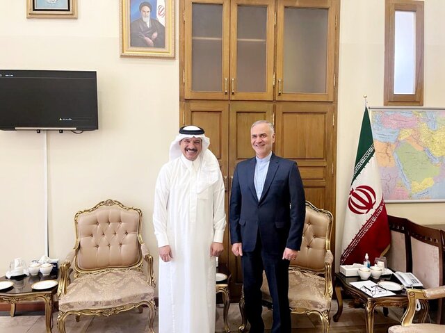 رایزنی سفیر جدید عربستان با مدیر کل خلیج فارس وزارت امور خارجه ایران