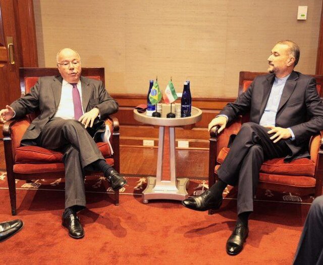 رایزنی وزیران امور خارجه ایران و برزیل در نیویورک تاکید ایران و برزیل بر گسترش روابط دوجانبه و گروه «بریکس»