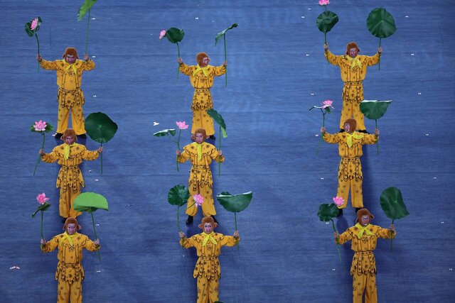 آغاز مراسم افتتاحیه بازیهای آسیایی هانگژو