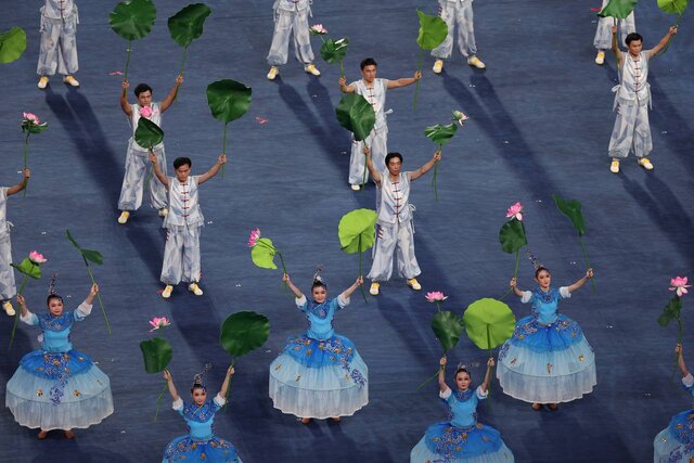 آغاز مراسم افتتاحیه بازیهای آسیایی هانگژو