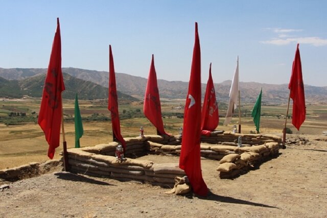 محوطه یادمان عملیات والفجر ۴ در مریوان میراث جنگ تحمیلی در ایران که ثبت شدهاند