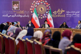 نشست شرکت کنندگان در جشنواره بینالمللی رسانه (خورشید) با رییس جمهور