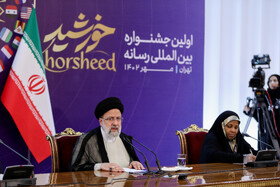 نشست شرکت کنندگان در جشنواره بینالمللی رسانه (خورشید) با رییس جمهور