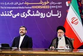 نشست شرکت کنندگان در جشنواره بینالمللی رسانه (خورشید) با رییس جمهور