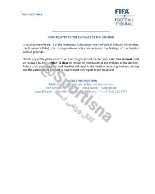 پیروزی استقلال در پرونده پادوانی + حکم فیفا