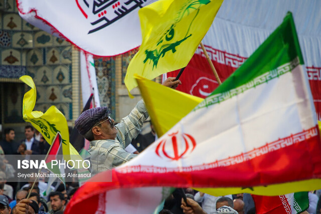 برگزاری راهپیمایی حمایت از فلسطین در مشهد از باب‌الجواد تا چهارراه شهدا