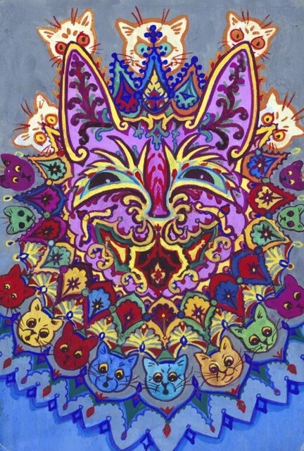 نقاش گربهها که به دلیل بیماری روانی تا آخر عمر بستری بود