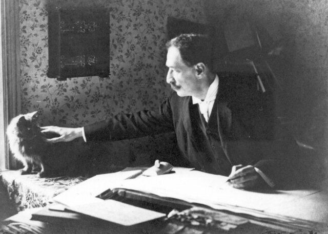 نقاش گربهها که به دلیل بیماری روانی تا آخر عمر بستری بود