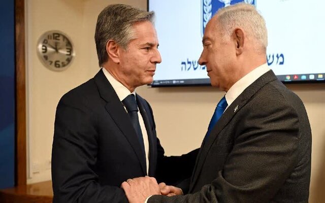 بلینکن در دیدار نتانیاهو: ما در کنار شما هستیم