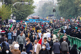 راهپیمایی مردم تهران در محکومیت جنایات رژیم صهیونیستی در فلسطین