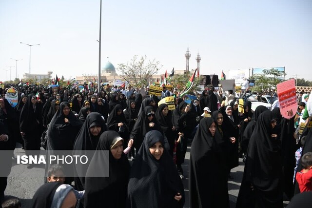 راهپیمایی مردم بیرجند در محکومیت جنایات رژیم صهیونیستی در فلسطین