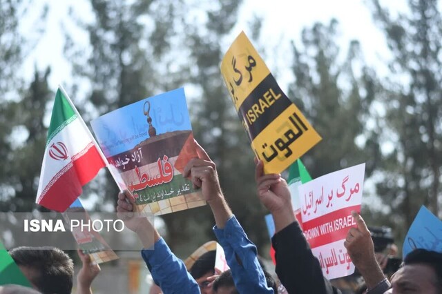 راهپیمایی مردم بیرجند در محکومیت جنایات رژیم صهیونیستی در فلسطین