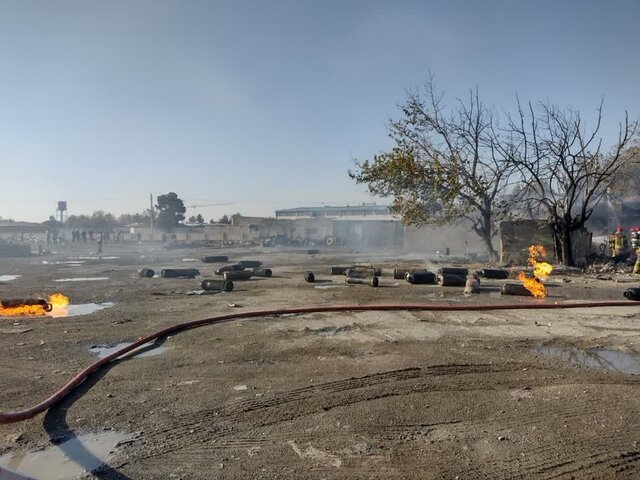 عکس مربوط به حادثه است افزایش تعداد مصدومین انفجار سیلندر گاز در کرج